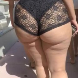 White girl booty walking