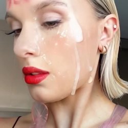 Millie Bobby Brown fake cum face